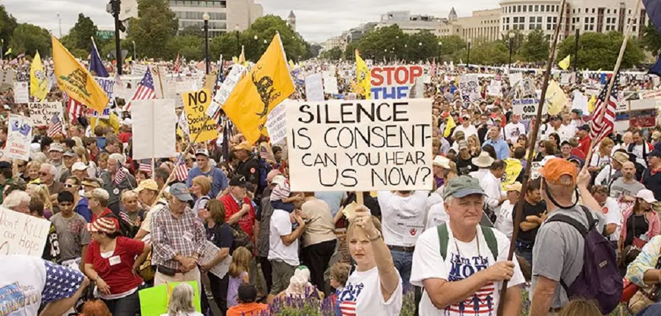 Patriots gather in Washington D.C. to voice their opposition to overreaching government.