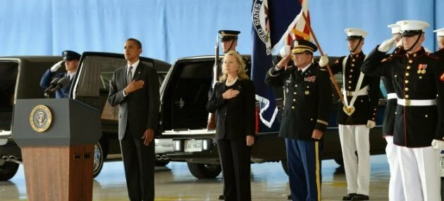 Obama and Clinton disgrace America's fallen